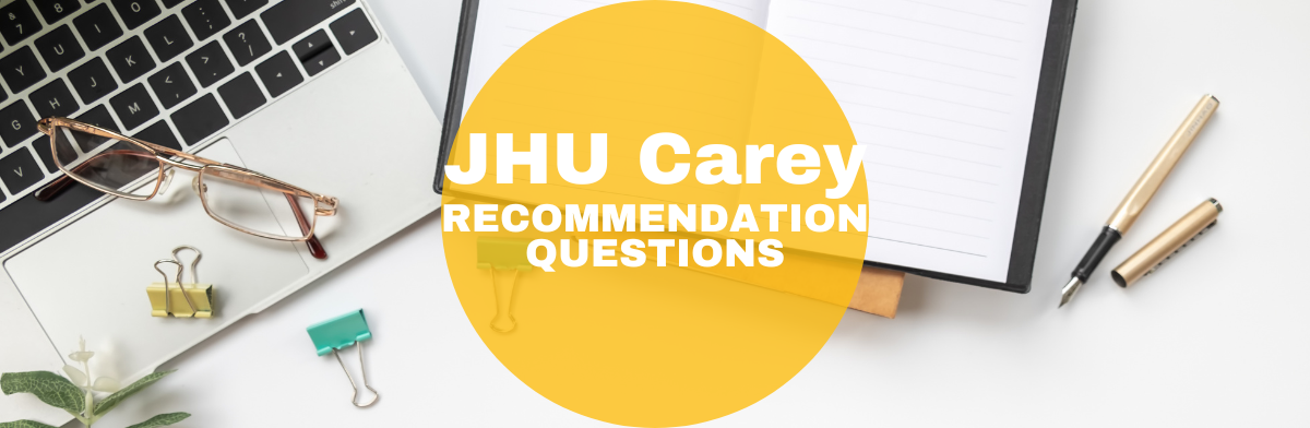 johns hopkins carey mba recommendation questions