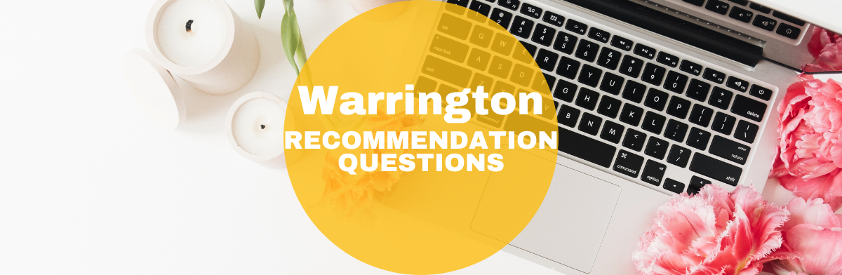 uf Warrington MBA Recommendation Questions