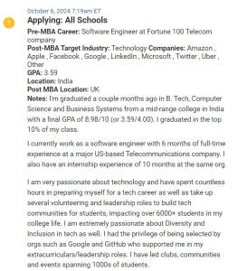 MBA applicant who is planning several years ahead for their MBA.