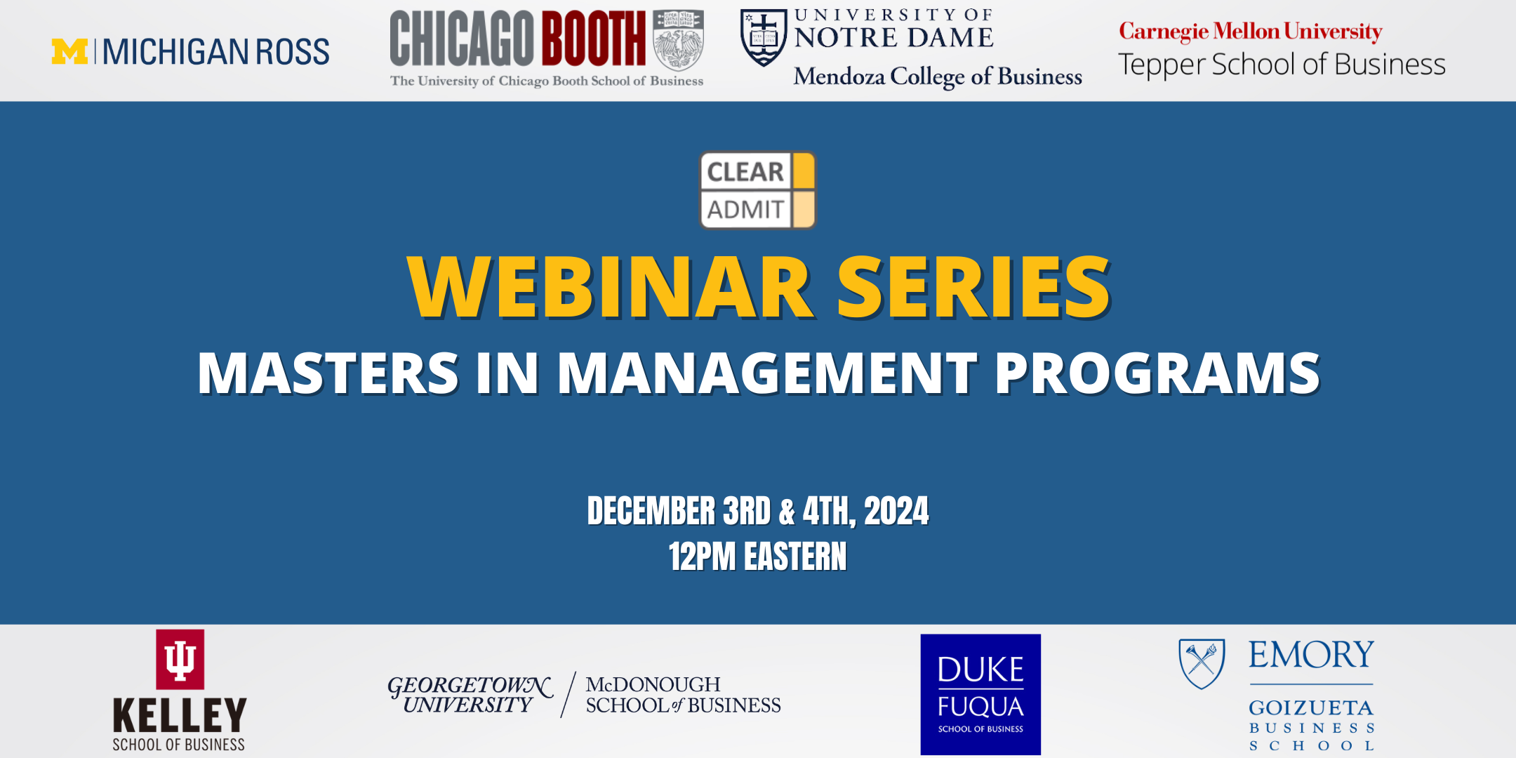 Image for Clear Admit Event: Insights into Master in Management Programs, 2024